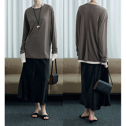 Top Long Sleeve Transparent pour Femme Chic und Stil