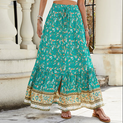 Jupe maxi bohémienne à imprimé floral Chic und Stil
