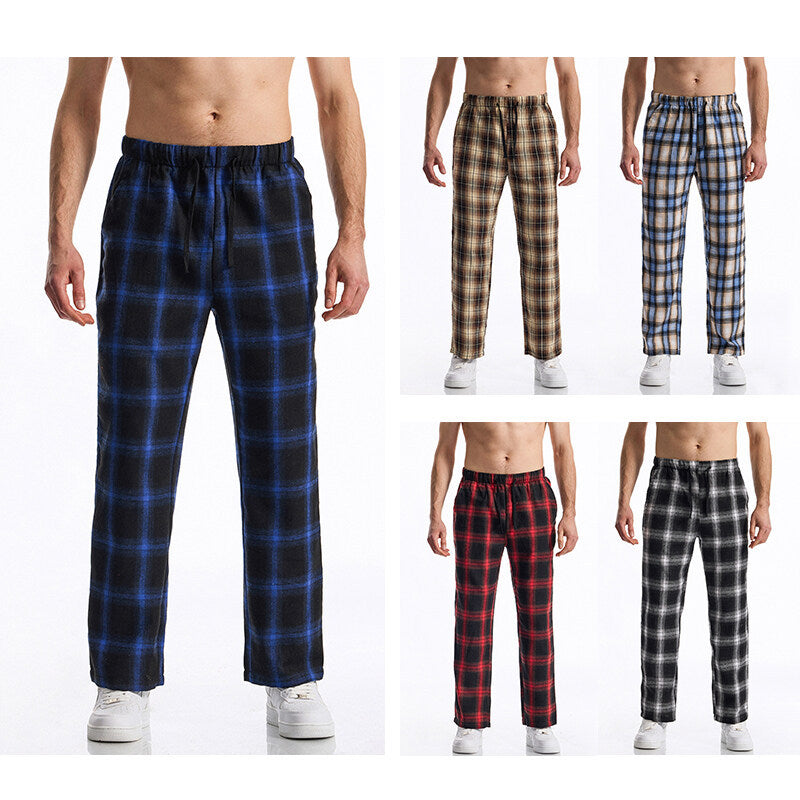 Men's flannel pajama pants with comfortable elastic waistband Chic and Style