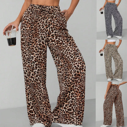 Leopard print palazzo pants for women with a relaxed fit Chic and Style