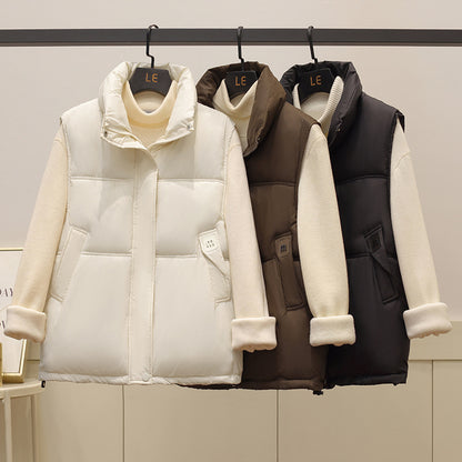 Dames gilet matelassé avec col haut Chic und Stil