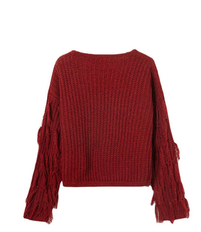 Pull femme avec détails à franges Chic und Stil