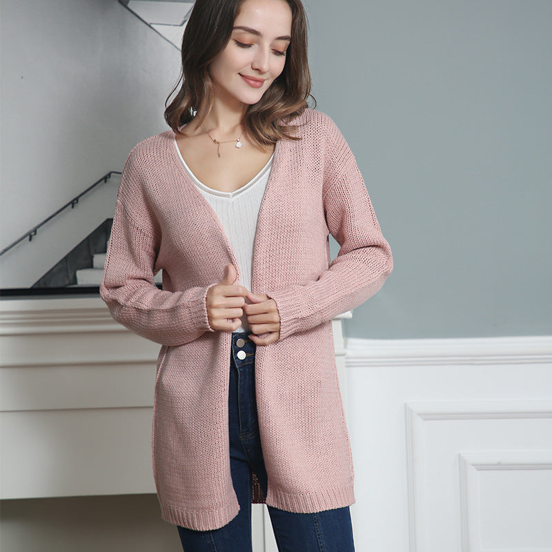 Dames Gilet ouvert en tricot avec coupe décontractée et poches Chic und Stil