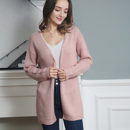 Dames Gilet ouvert en tricot avec coupe décontractée et poches Chic und Stil