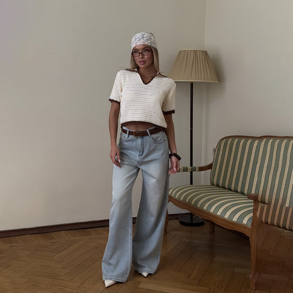 Pull crochet lâche pour femme Chic und Stil