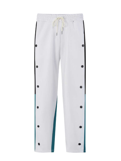 Men's sports pants in fabric with snap details and elastic waistband Chic und Stil