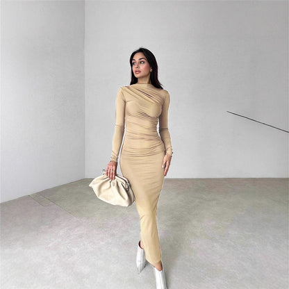 Dames Robe portefeuille élégante avec manches longues et coupe ajustée Chic und Stil