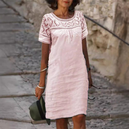 Robe A-line brodée pour femmes Chic und Stil