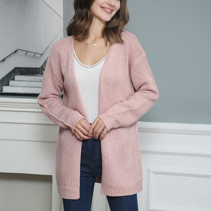 Dames Gilet ouvert en tricot avec coupe décontractée et poches Chic und Stil