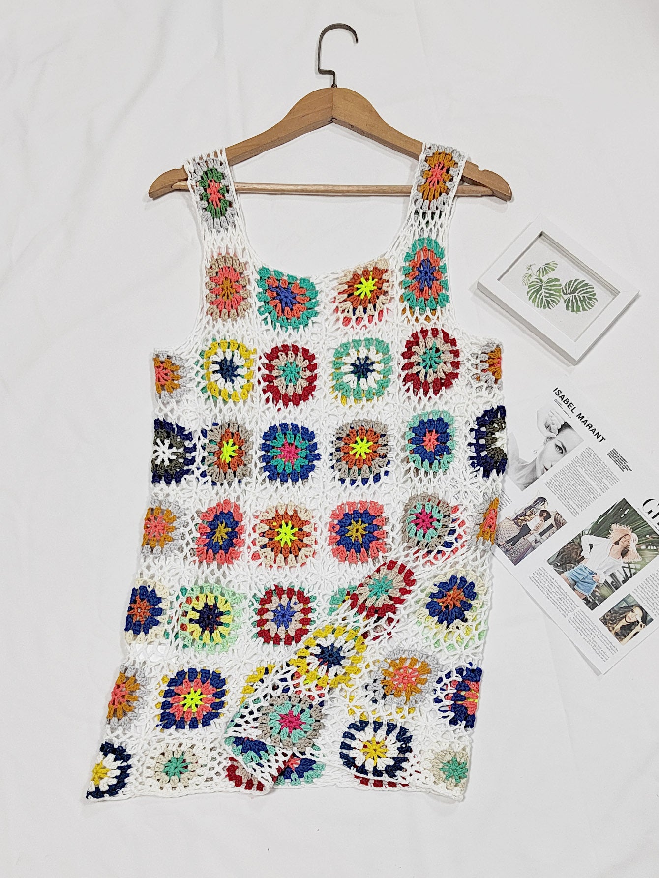 Robe de plage à motif de fleurs au crochet pour femmes Chic und Stil