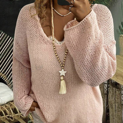 Pull-over en grosse maille pour femmes avec une coupe ample et des manches aériennes Chic und Stil
