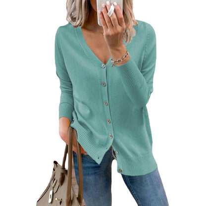 Cardigan pour dames avec des devant boutonnables et décolleté en V Chic und Stil