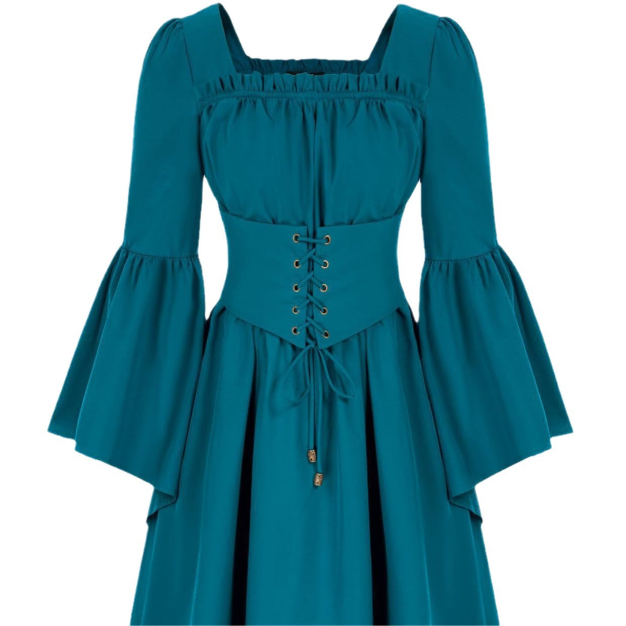 Robe médiévale femme avec des manches fluides et un détail de laçage Chic und Still