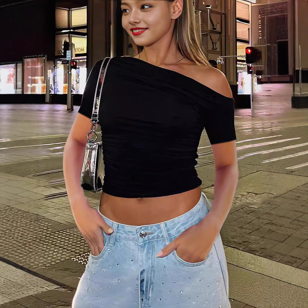 Chemisier off-shoulder pour femme avec fronces Chic und Stil