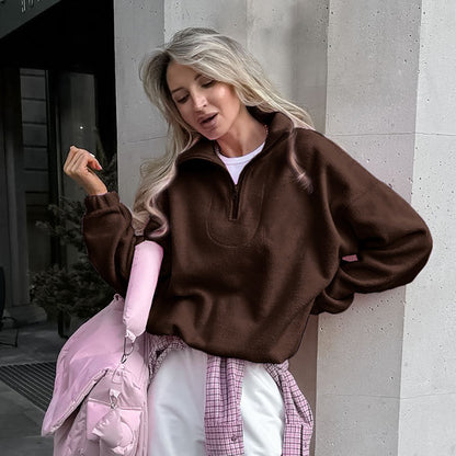 Dames Fleece Pull Chic und Stil