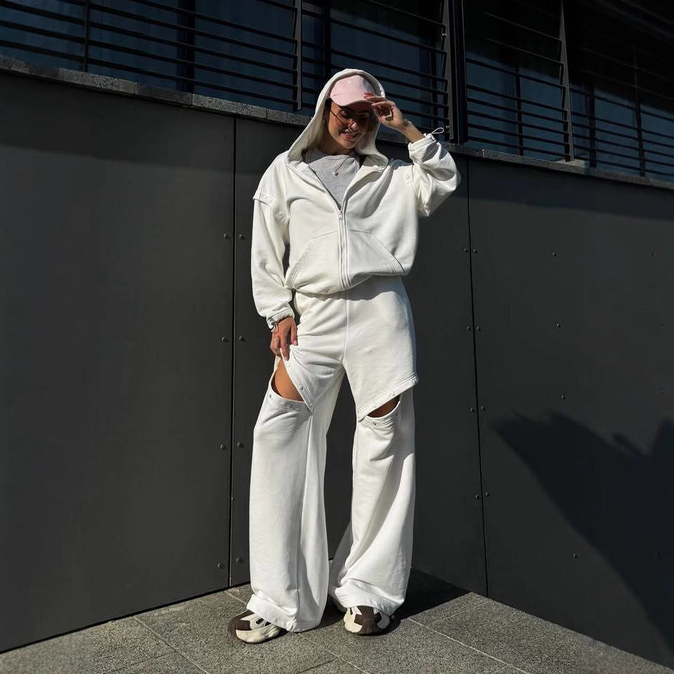 Chic and Style women's sporty hoodie set and wide lounge pants