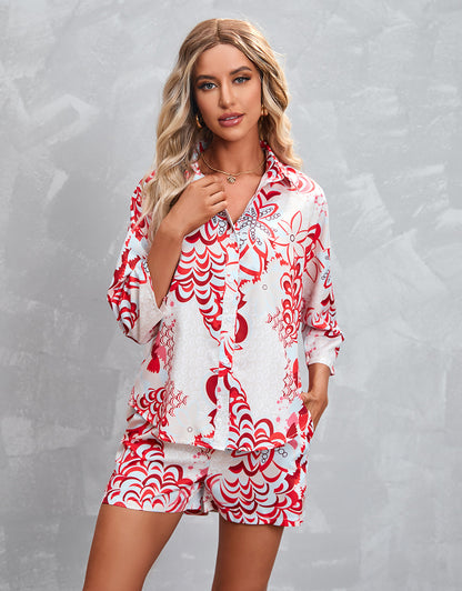 Chemise pour dames à manches courtes décontractée avec taille élastique et design moderne Chic und Stil