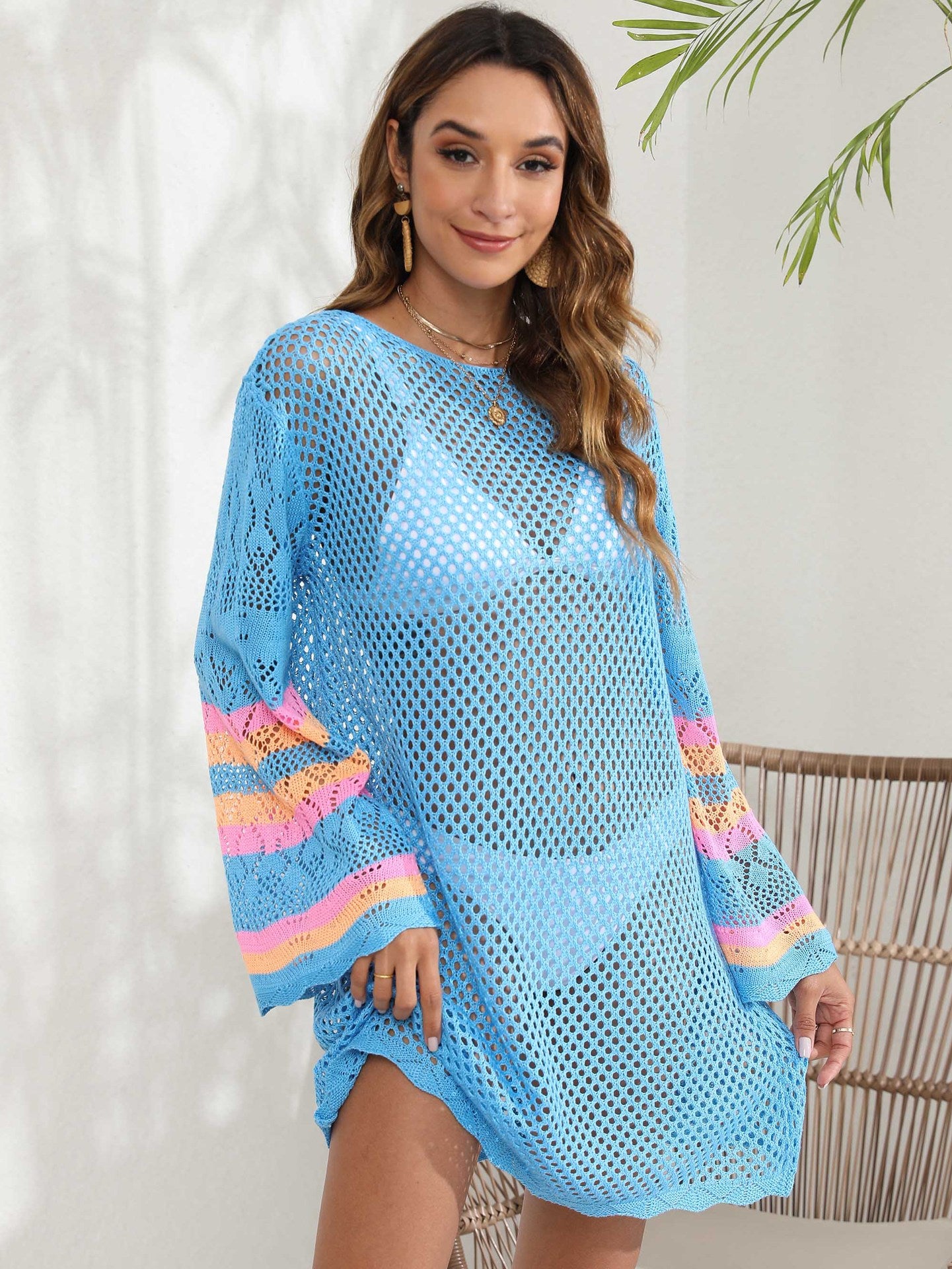 Ladies Lightweight Knit Beach Cover-Up Chic and Stylish
