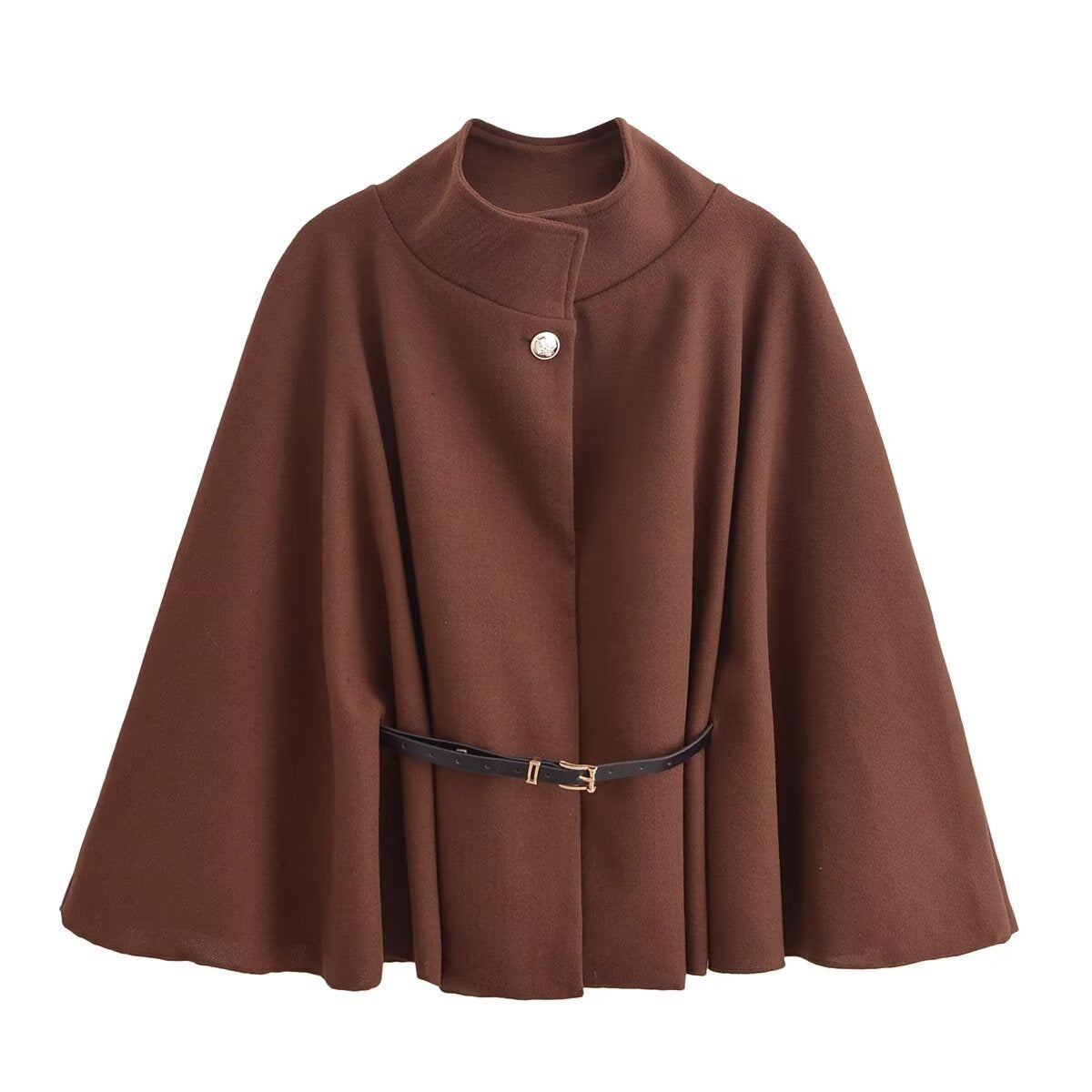 Dames élégante manteau avec col classique et ceinture Chic und Stil