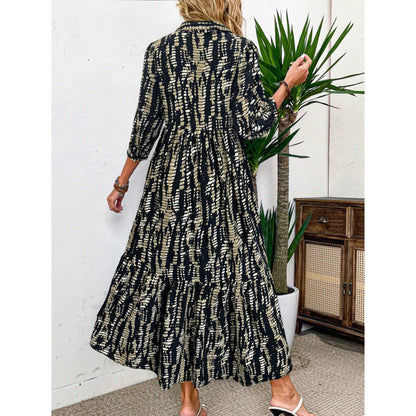 Robe maxi femme avec col décontracté et coupe décontractée Chic und Stil