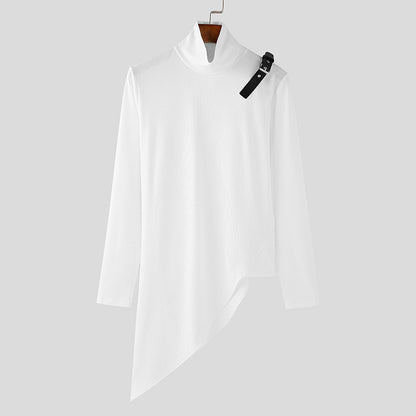 Dames asymétrique Longsleeve avec col montant et moderne bande Chic und Stil