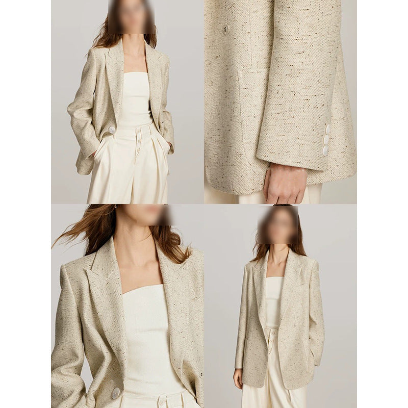 Blazer texturé surdimensionné pour femmes Chic und Stil