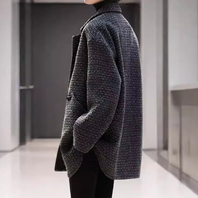 Blazer oversize texturé pour femme Chic und Stil