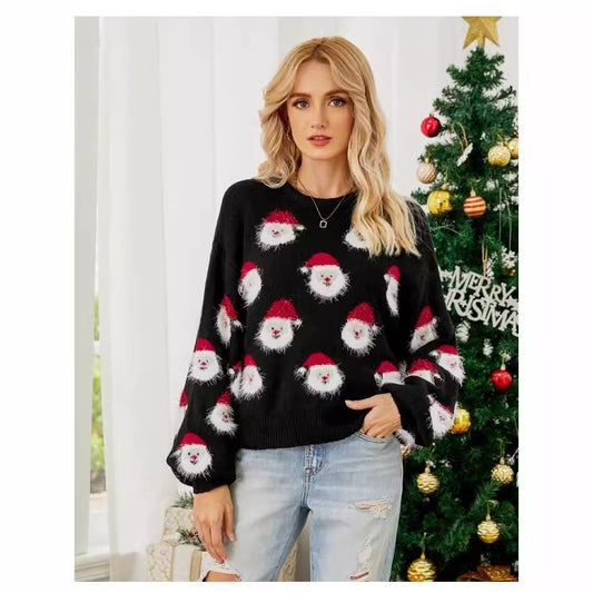 Pull confortable pour femmes avec motif de Noël Santa Chic und Stil