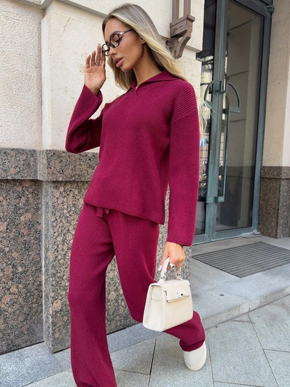 Dames élégant ensemble de jogging en tricot Chic und Stil