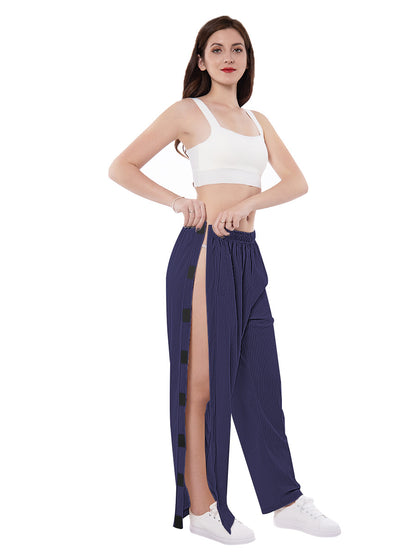 Chic and Style Casual Palazzo Pants for Women with Side Slits and Elastic Waist