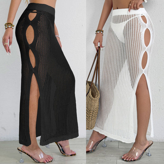 Jupe maxi en crochet tricot pour femmes Chic und Stil