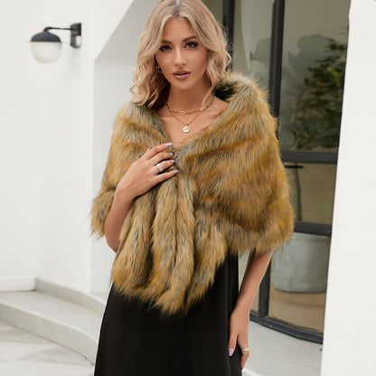 Dames Écharpe en fausse fourrure luxueuse Chic und Stil