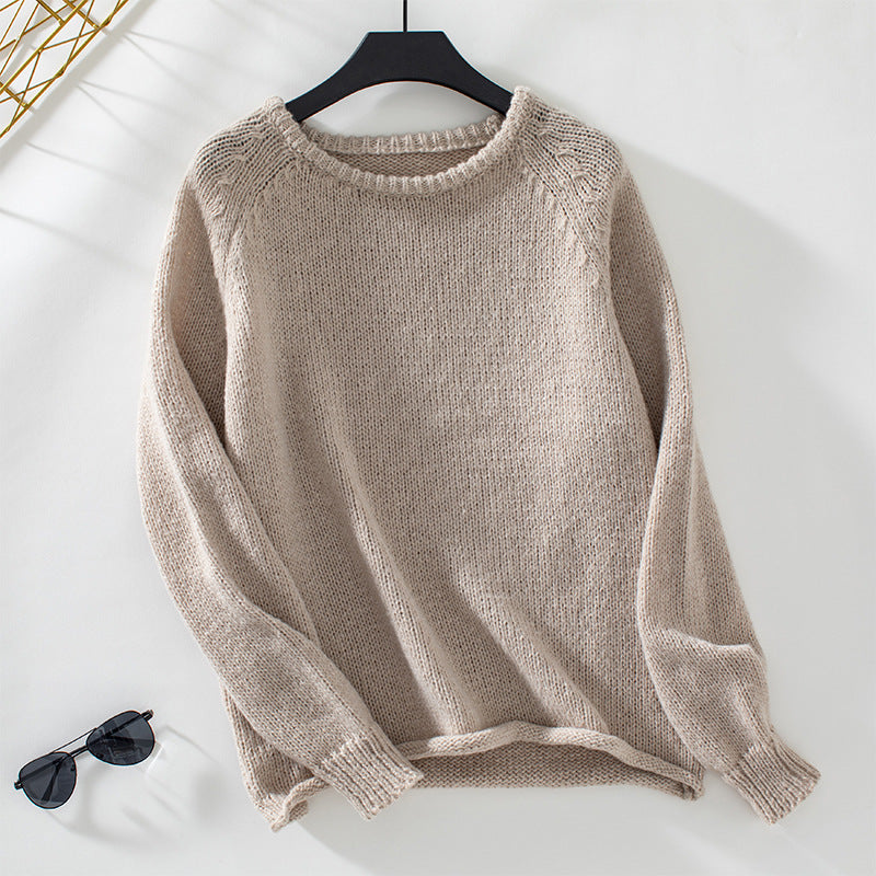 Pull en tricot confortable pour femmes avec une coupe ample et un col rond Chic und Stil