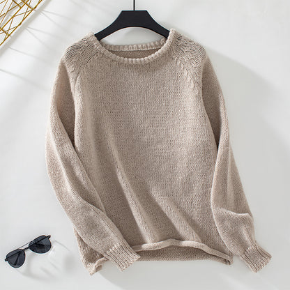 Pull en tricot confortable pour femmes avec une coupe ample et un col rond Chic und Stil