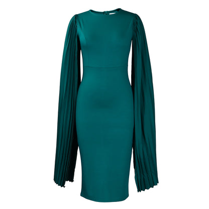 Femme Robe élégante avec des manches plissées raffinées et une coupe cintrée Chic und Stil