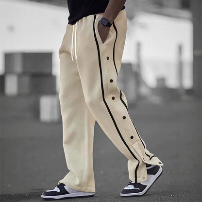 Stylish men's sports pants with snap button details and side pockets Chic and Style