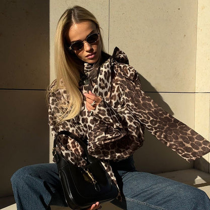 Dames Chemise Oversize avec motif léopard unique Chic und Stil