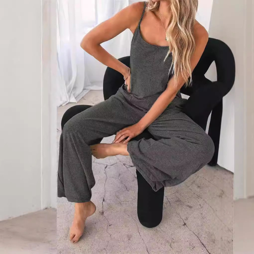 Dames Combinaison décontractée avec jambe large et poches pratiques Chic und Stil