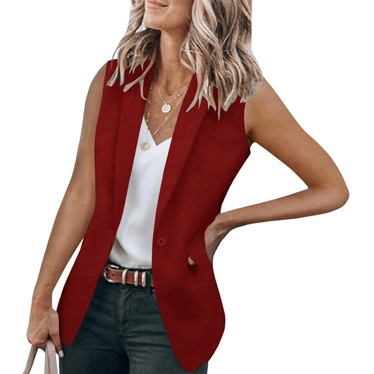 Blazer sans manches pour femmes au style moderne avec poches profondes Chic und Stil