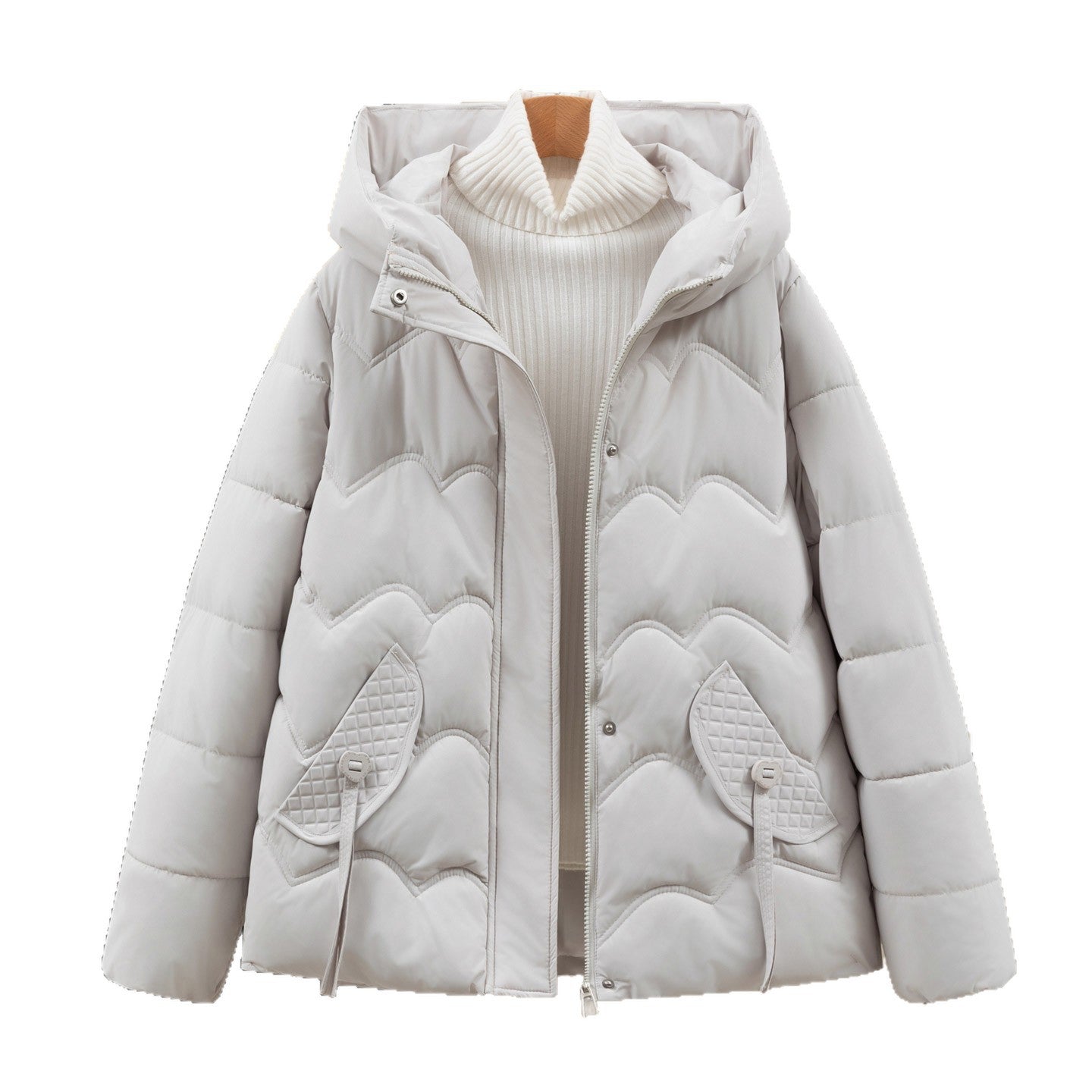 Dames doudoune avec capuche et poches frontales Chic und Stil