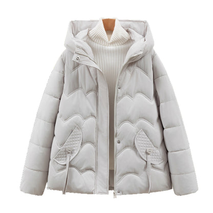 Dames doudoune avec capuche et poches frontales Chic und Stil