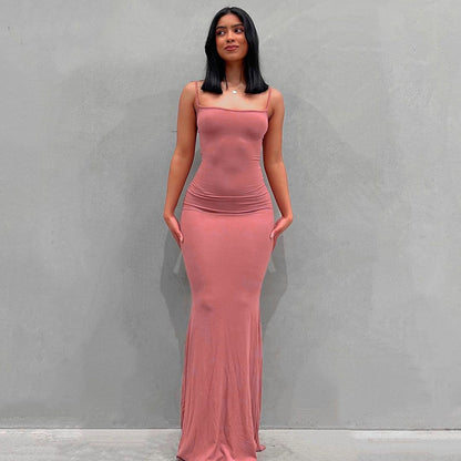 Ladies Elegant Slip Maxi Dress Chic and Style