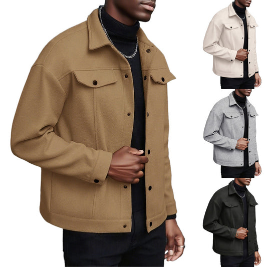 Veste de transition décontractée pour hommes avec poches pratiques et col moderne Chic und Stil