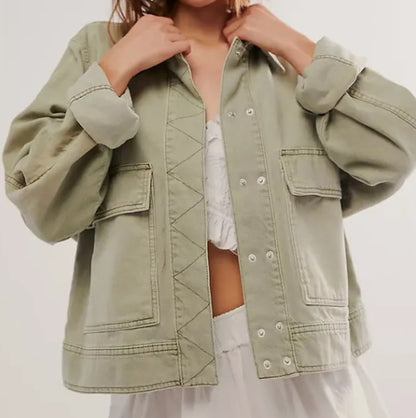 Dames décontractée veste oversized Chic und Stil