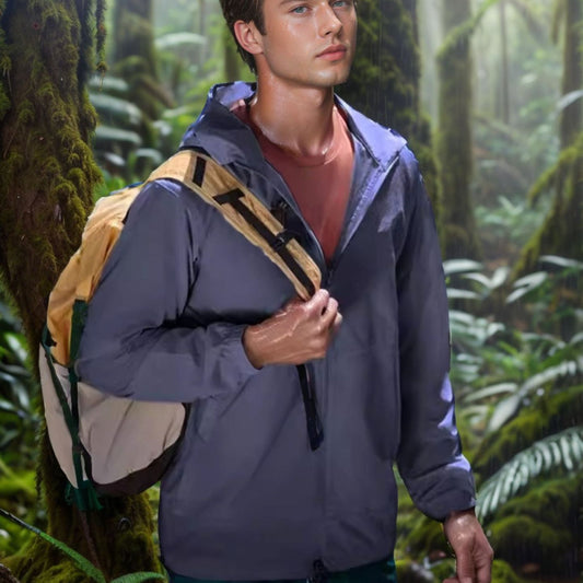 Functional transition jacket for men with adjustable collar Chic und Stil