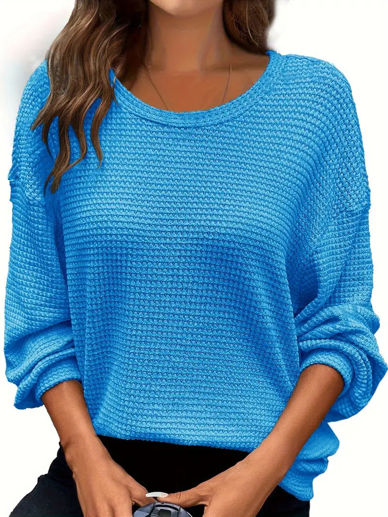 Pull en tricot décontracté pour femmes avec coupe large et poignets élastiques Chic und Stil