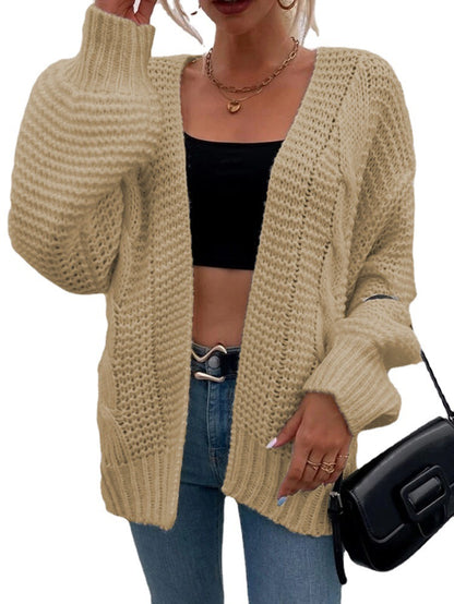 Dames gros pull cardigan avec coupe décontractée et poches profondes Chic und Stil