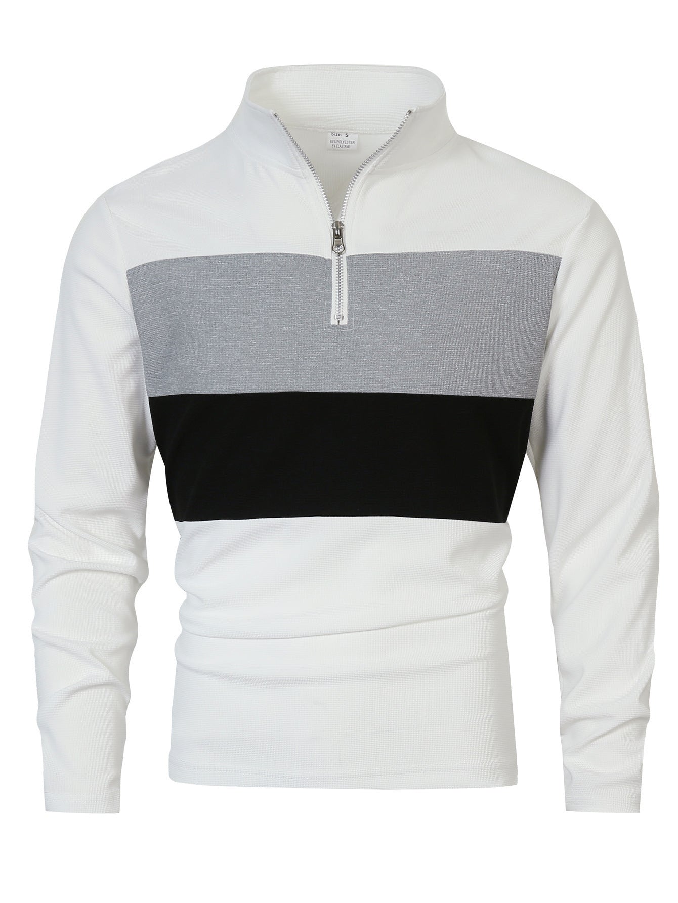 Pull-over zippé pour hommes avec une coupe de couleur tendance et un style confortable Chic und Stil