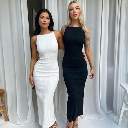 Robe maxi élégante pour femmes avec surface structurée Chic und Stil