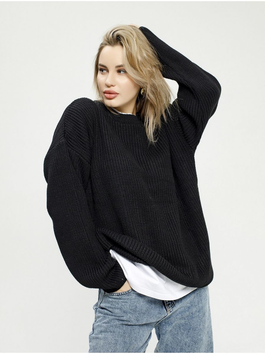 Pull en tricot décontracté pour femmes avec des épaules tombantes et un motif en torsades moderne Chic und Stil